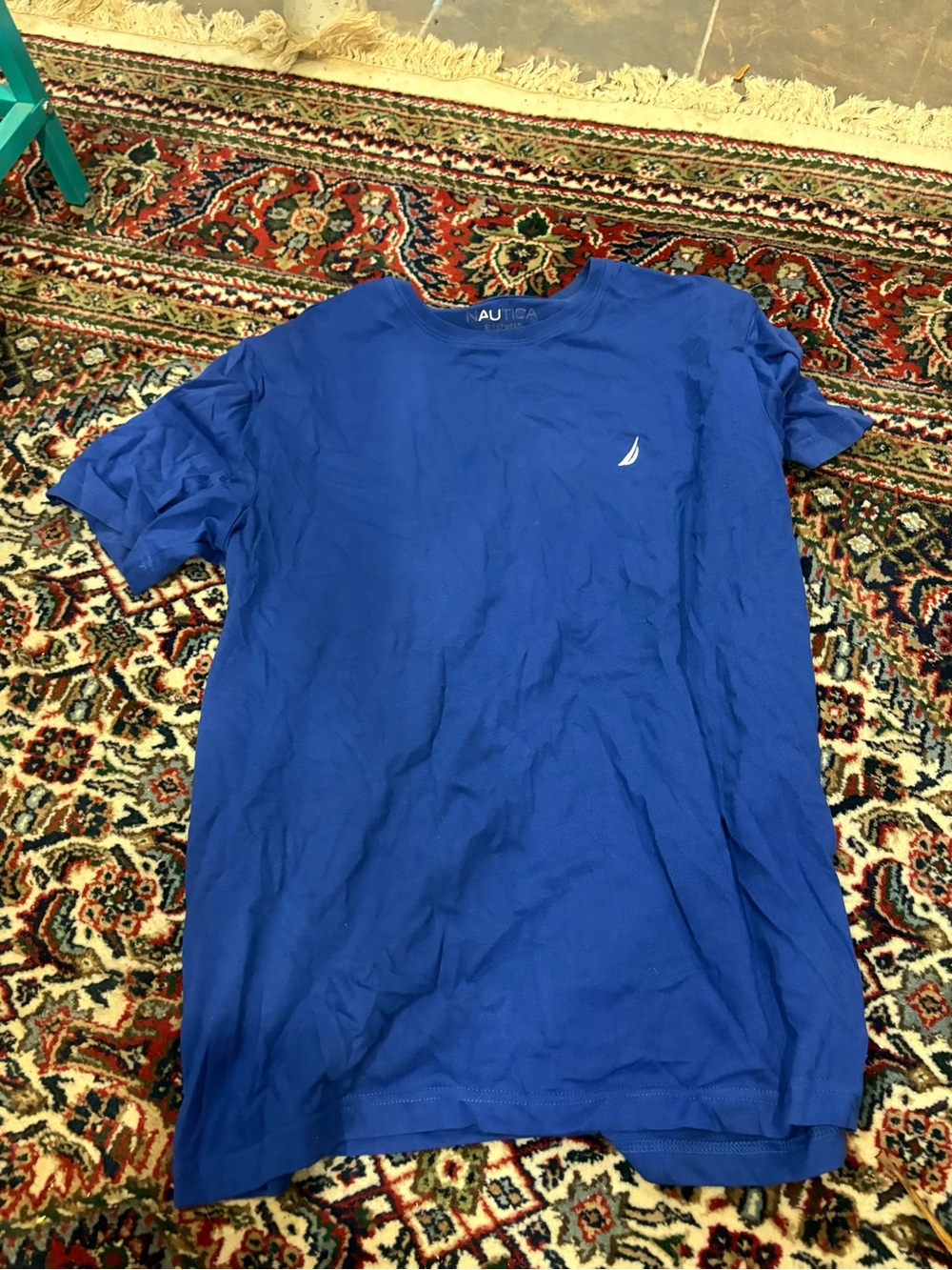 Nautica Short Sleeve Crew Tee in Royal Blue with Sail Logo